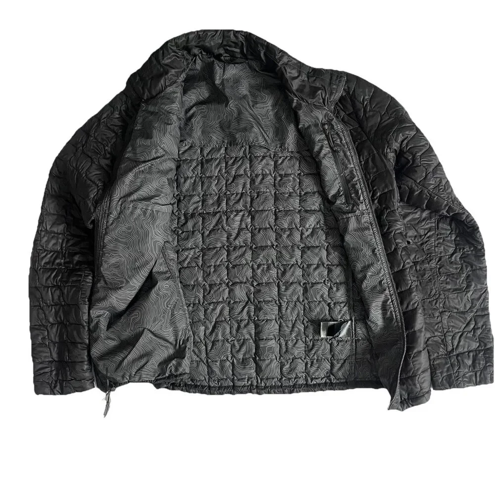 The North Face Thermoball Trekker Men Medium Puffer Jacket Black Packable *Flaws